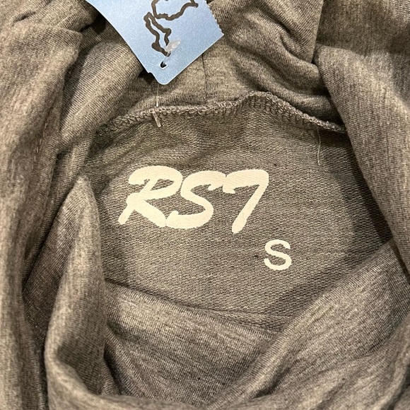 NWT GRAY MENS LONG SLEEVE FUNNEL NECK OVERSIZED SWEATSHIRT WITH ZIPPERS SIZE S - Picture 5 of 5